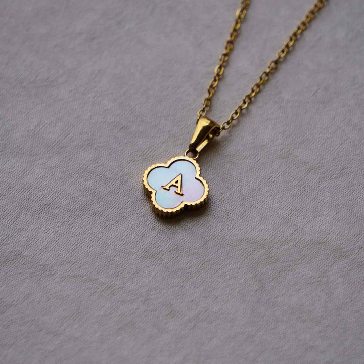 Personalised Clover Initial Necklace