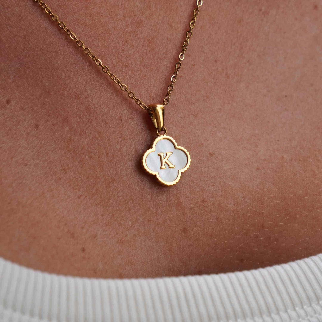Personalised Clover Initial Necklace