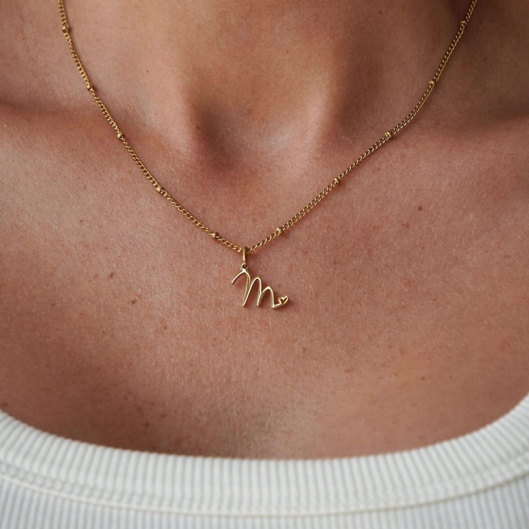 Personalised Cadey Heart Initial Necklace