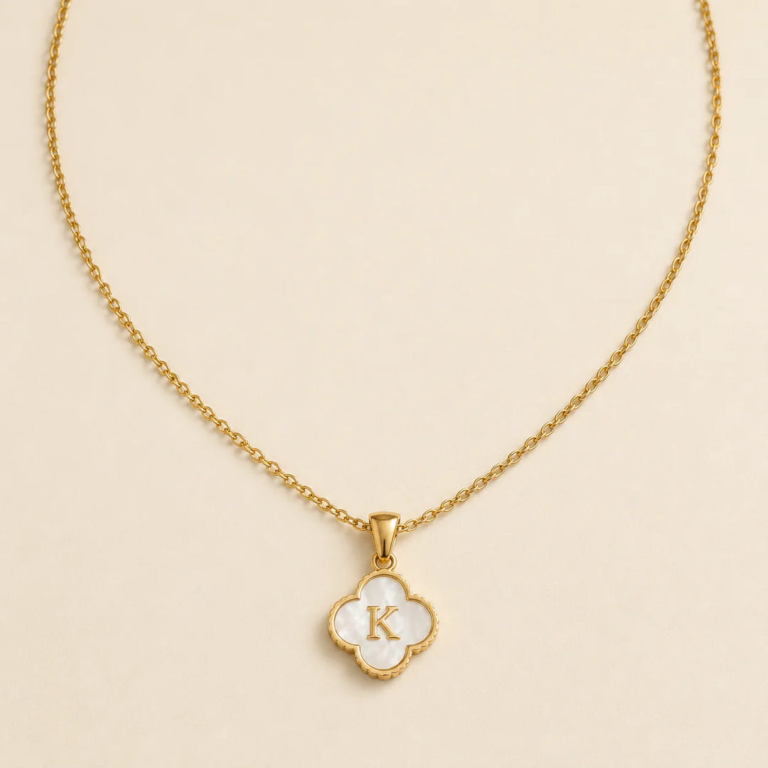 Personalised Clover Initial Necklace