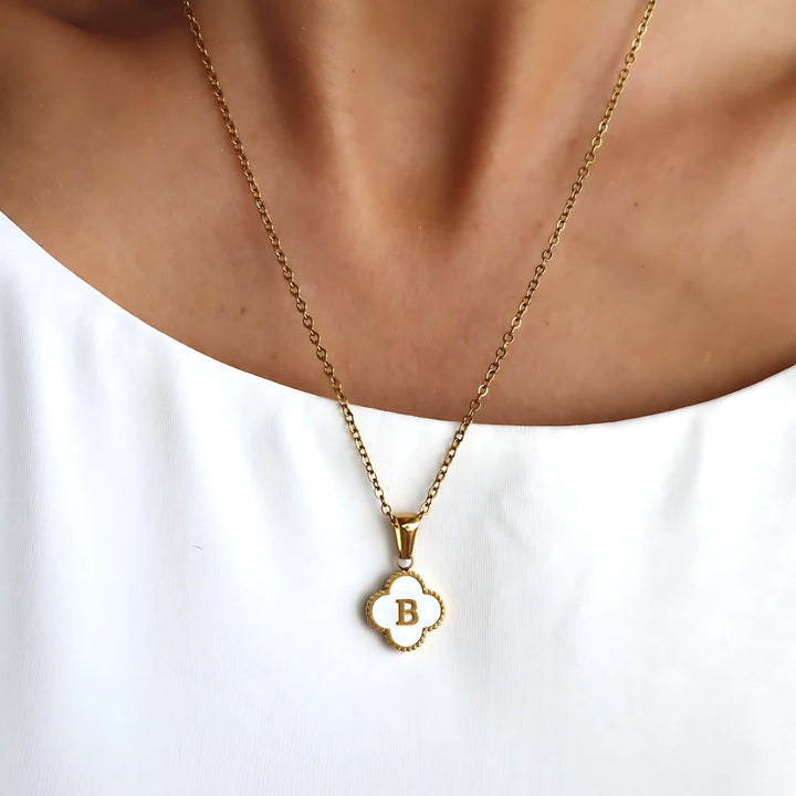 Personalised Clover Initial Necklace