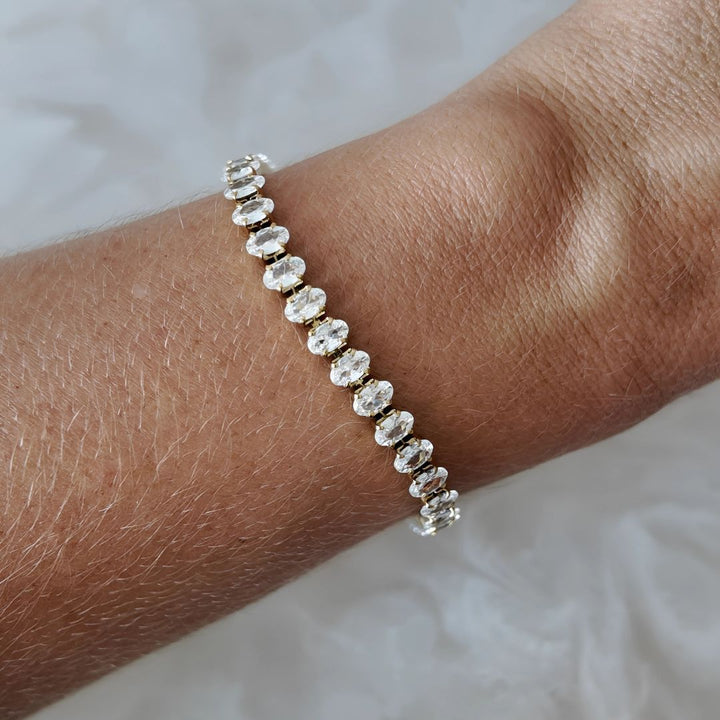 Adalyn Oval Tennis Crystal Bracelet