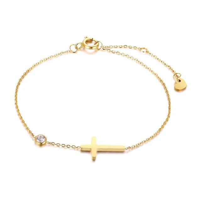 Faith Cross Crystal Bracelet