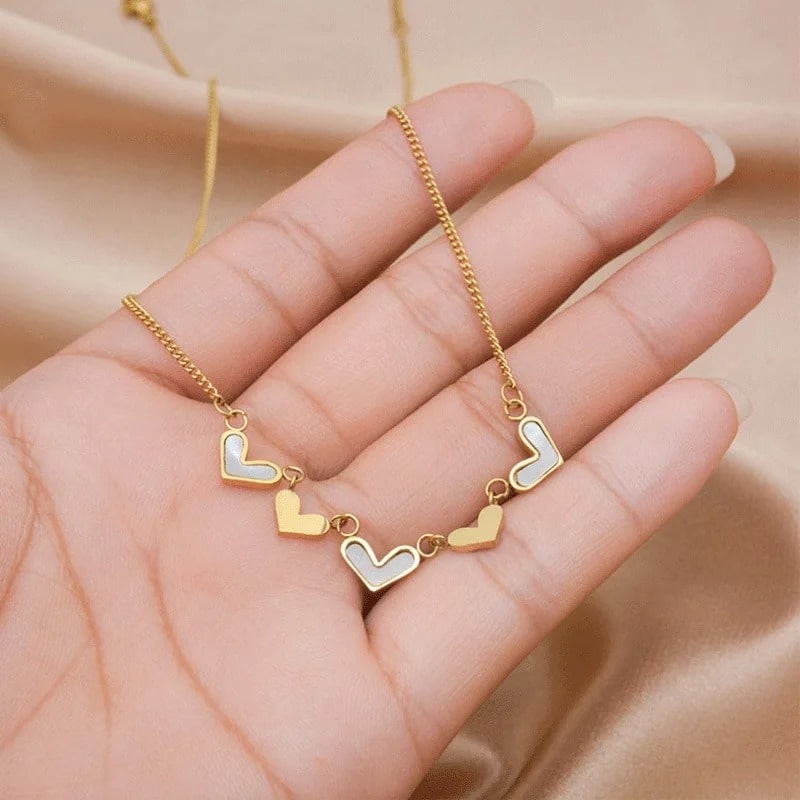 Jiya Heart Charms Necklace