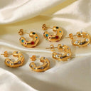 Zandra Hoop Diamond Earrings