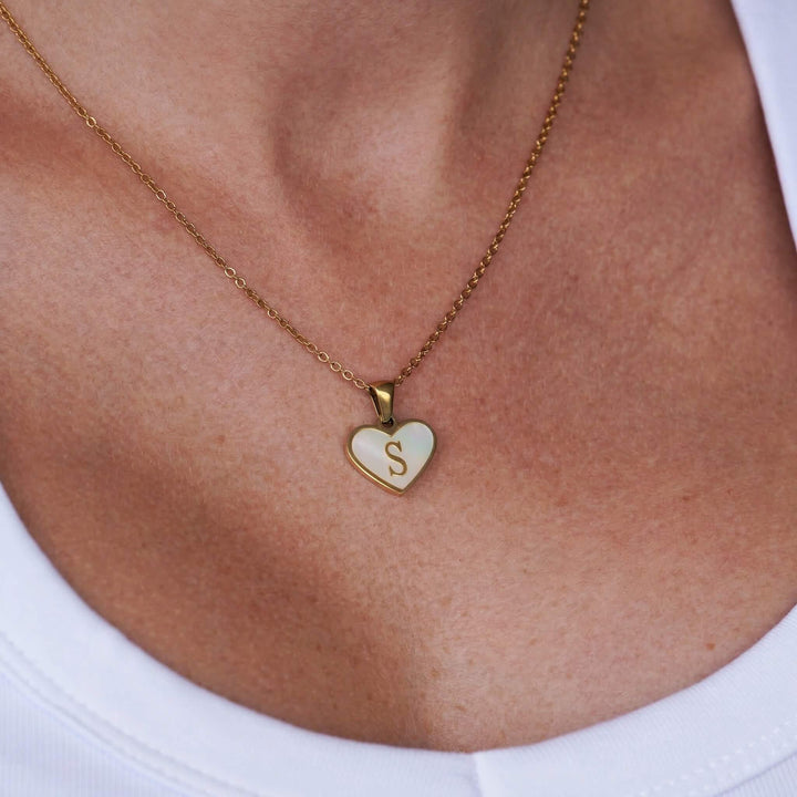Personalised Alora Heart Initial Necklace
