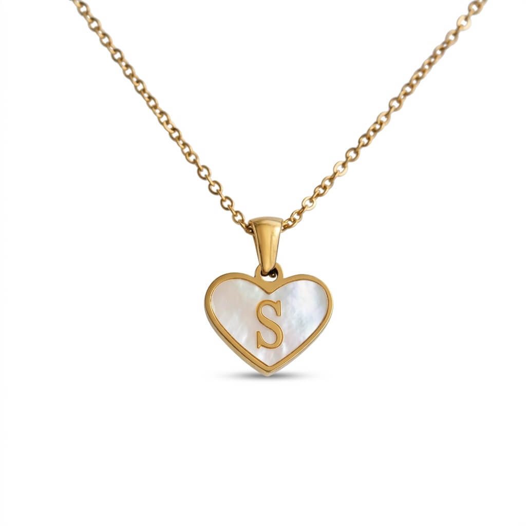 Personalised Alora Heart Initial Necklace
