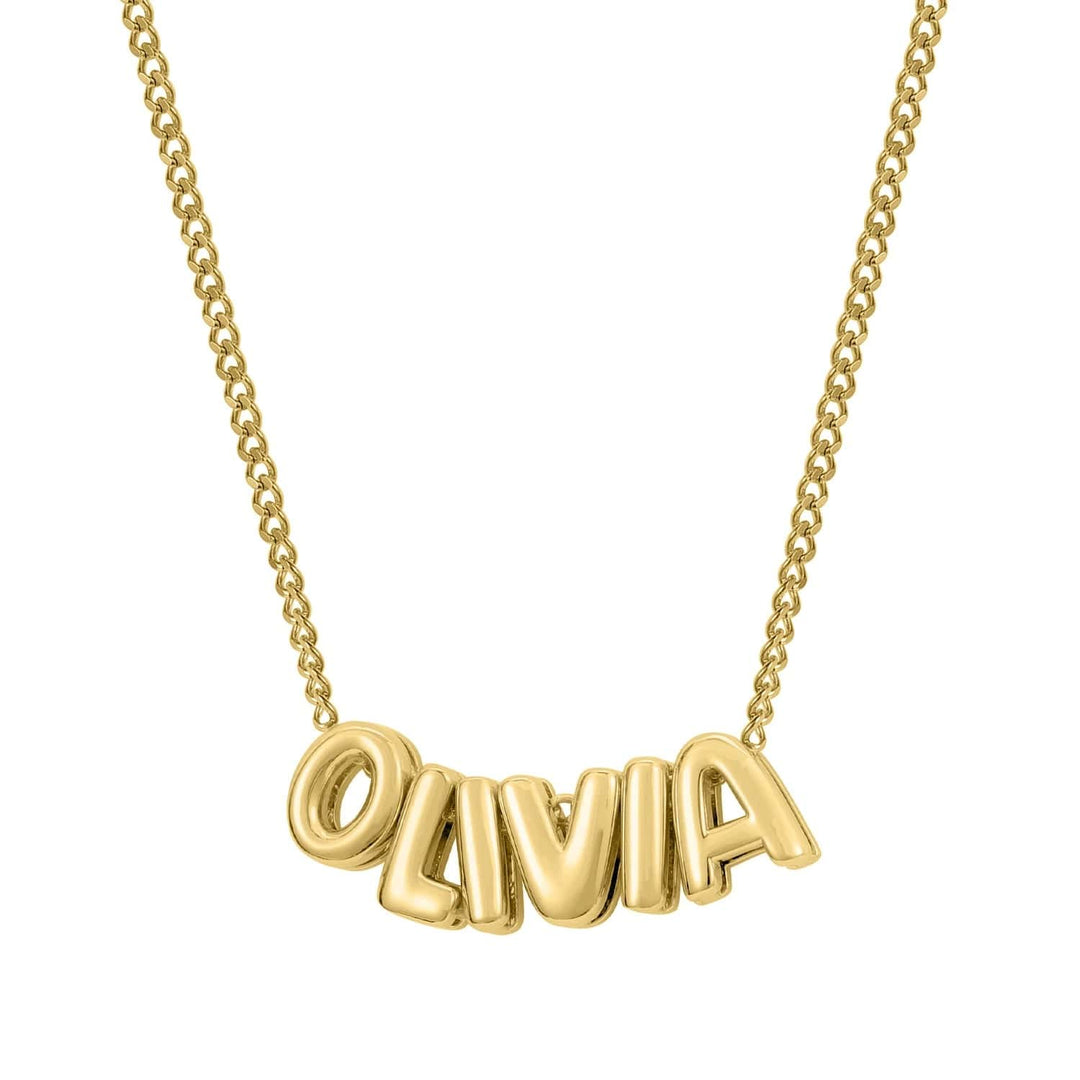 Personalised Zelina Bubble Name Necklace