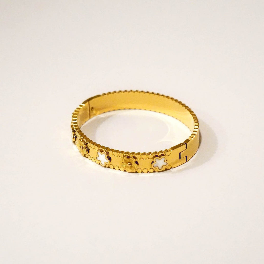 Bella Five Clover Colour Solid Bangle