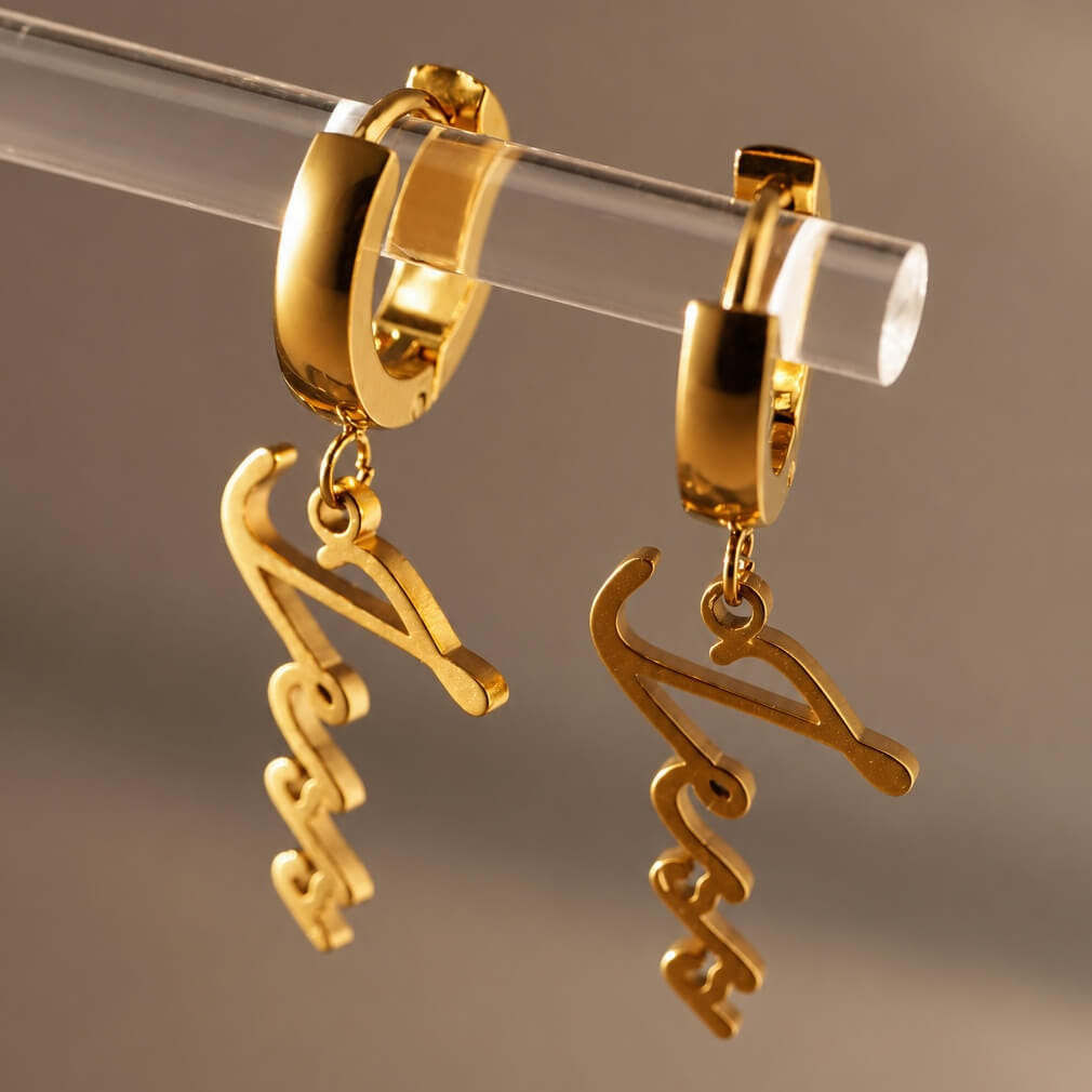 Personalised Jess Hoop Name Earrings